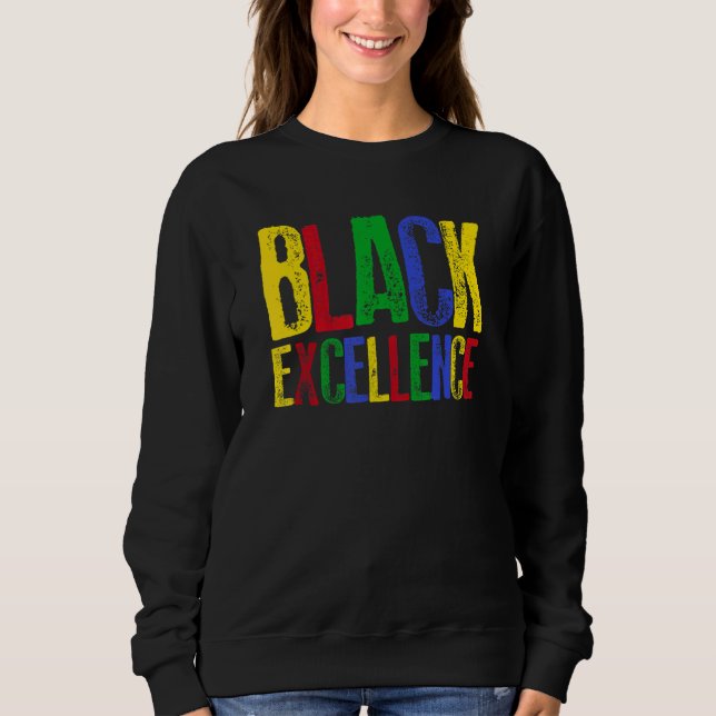Sudadera Diseños De Excelencia Negra Para Hombres Orgullo N (Anverso)