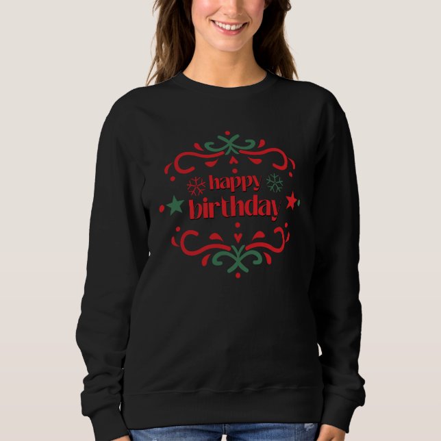 Sudadera Diseños de Felicitaciones de Cumpleaños Festivos (Anverso)