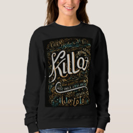 Sudadera diseños de tipografía en killo word