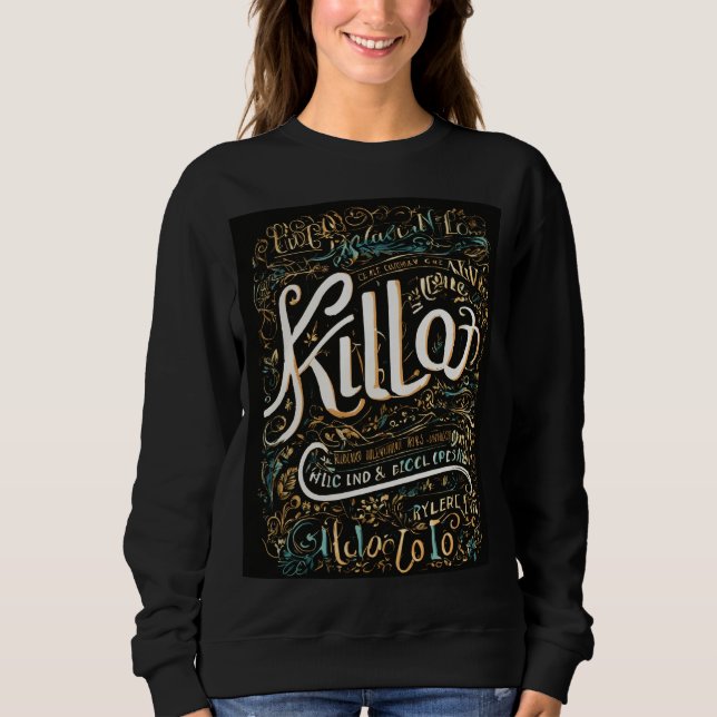 Sudadera diseños de tipografía en killo word (Anverso)