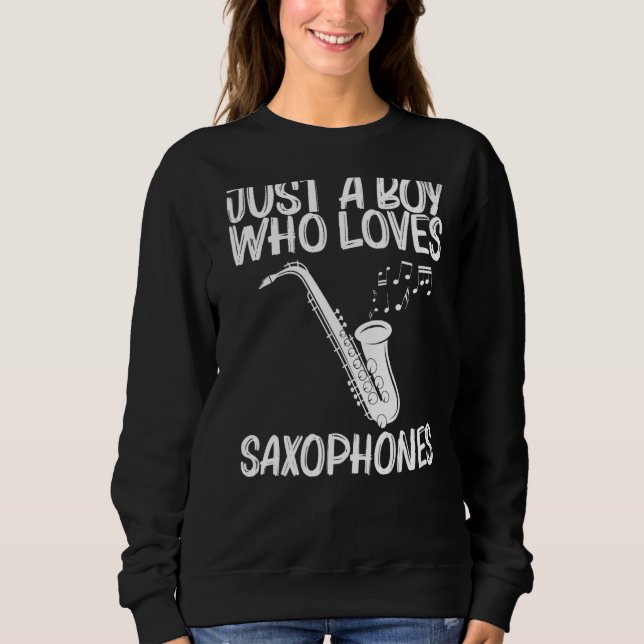 Sudadera Diseños Saxofónicos Para Instrumentos Musicales De (Anverso)