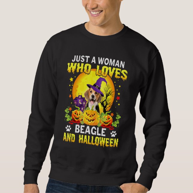 Sudadera Disfraces De Calabaza De Perro Beagle De Halloween (Anverso)