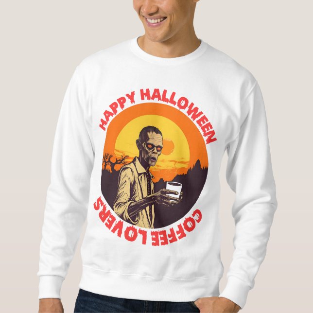 Sudadera Disfraces de Halloween, una amante del café (Anverso)