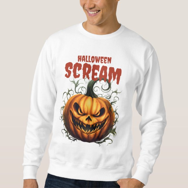 Sudadera Disfraces de Halloween y miedos con frases aterrad (Anverso)