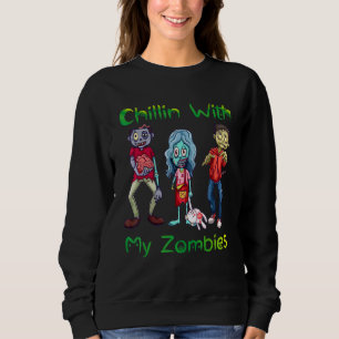 Sudadera Disfraces fáciles de Halloween Relajándome con mis