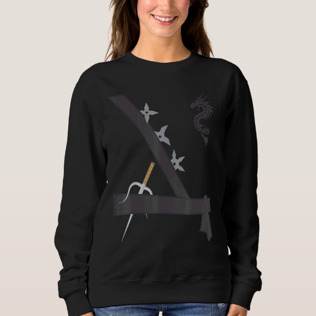 Sudadera Disfraces Ninja de los chicos fáciles de Halloween (Anverso)