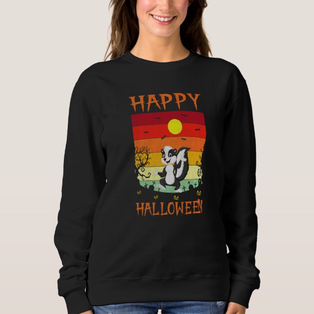 Sudadera Disfraces Retro de Halloween Pareja Mapache Hallow (Anverso)