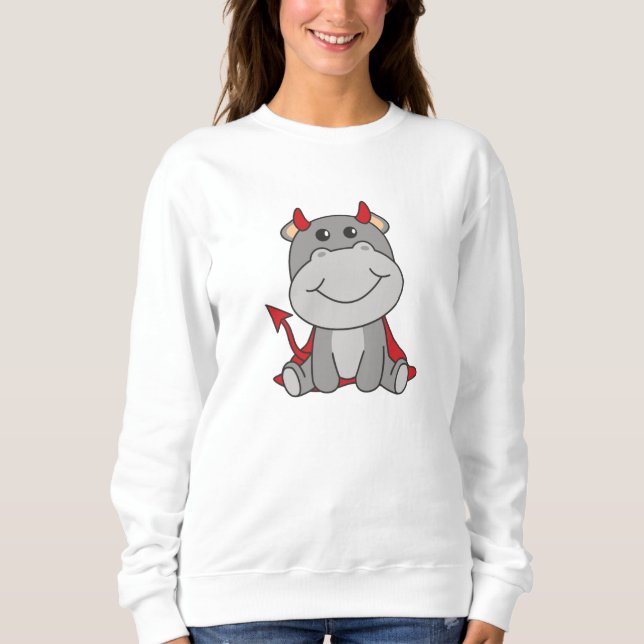 Sudadera Disfraz de bruja malvada cutáneo de Hippo Hallowee (Anverso)
