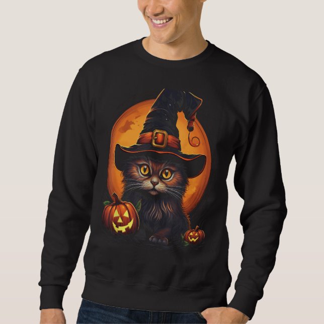 Sudadera Disfraz de calabaza de Gorra de Brujas de Hallowee (Anverso)