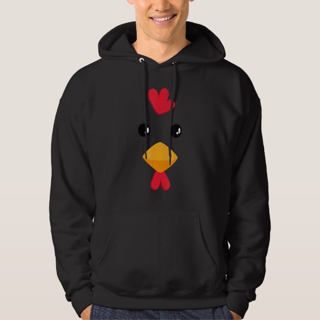 Sudadera Disfraz de Cara de Pollo Fruta Halloween (Anverso)