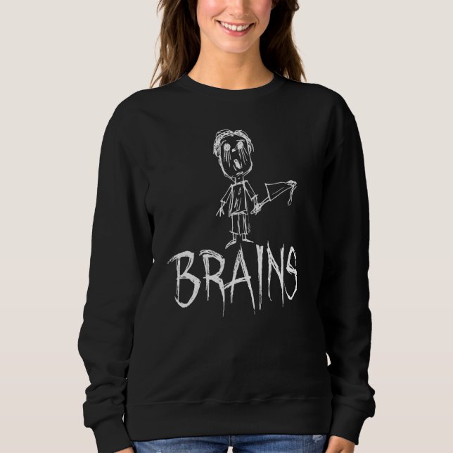 Sudadera Disfraz de Cerebros de Halloween Palabra 1 (Anverso)