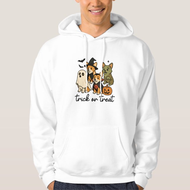 Sudadera disfraz de corgi para Halloween (Anverso)