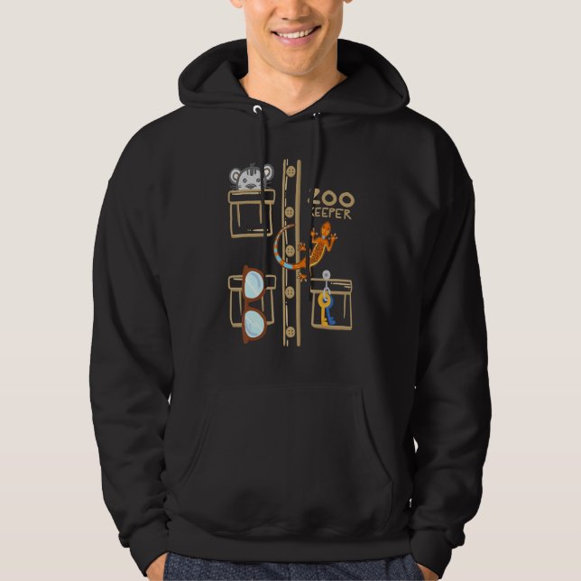 Sudadera Disfraz de cuidador de zoológico Explorador de la  (Anverso)