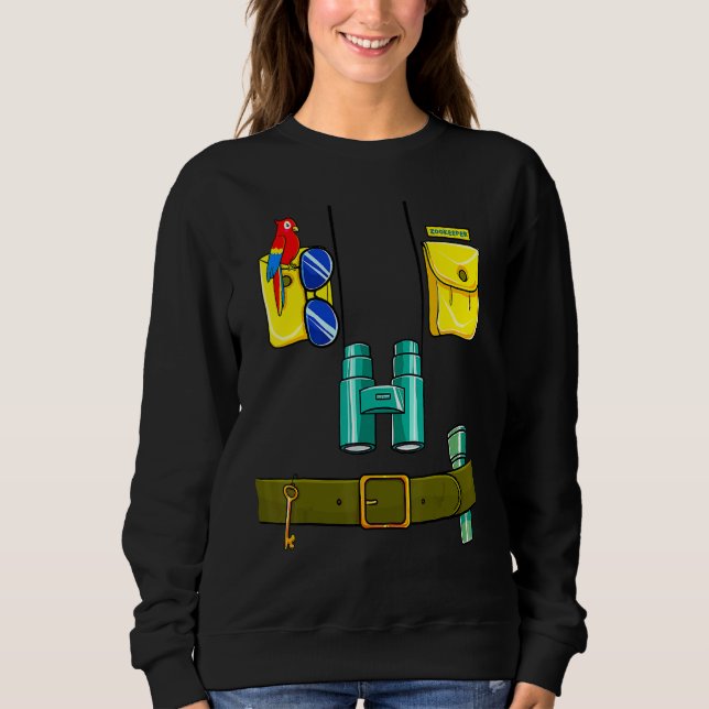 Sudadera Disfraz de cuidador de zoológico Halloween D.I.Y.  (Anverso)