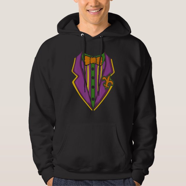 Sudadera disfraz de esmoquin para carnaval de Mardi Gras (Anverso)