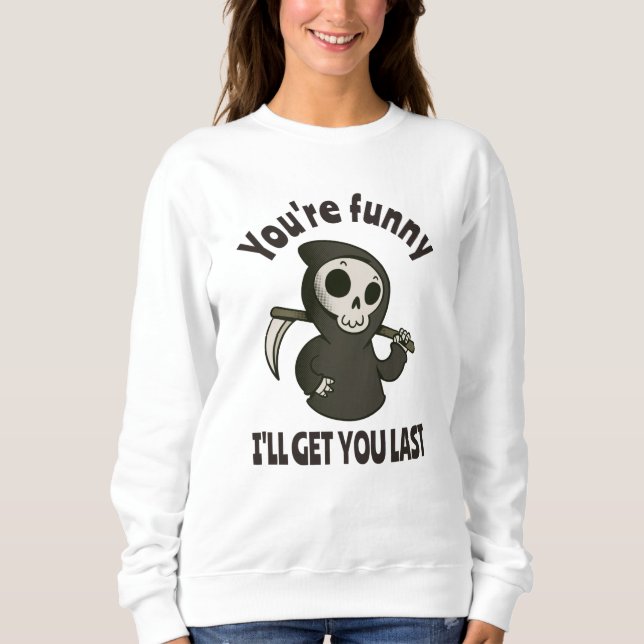 Sudadera Disfraz de esqueleto divertido de la muerte para H (Anverso)