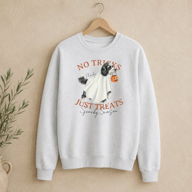 Sudadera Disfraz de fantasma perro garabato temporada espel (Ghost Costume Dog Doodle Spooky Season Sweatshirt)