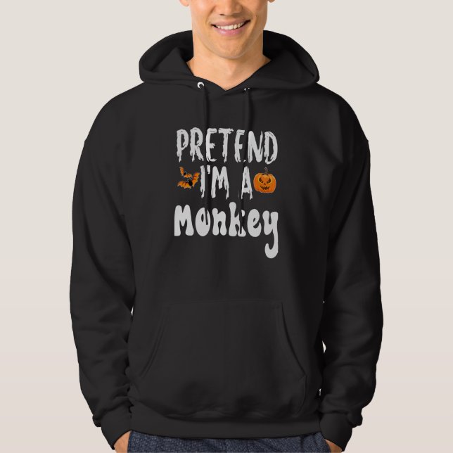Sudadera Disfraz De Fiesta De Halloween Fingiéndome Un Mono (Anverso)