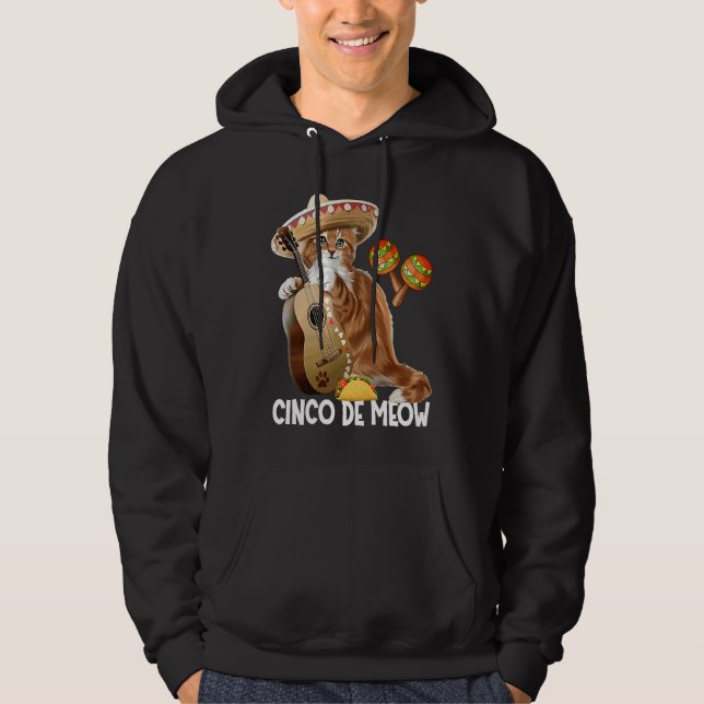 Sudadera Disfraz de gato de Cinco De Meow  Cinco De Mayo (Anverso)