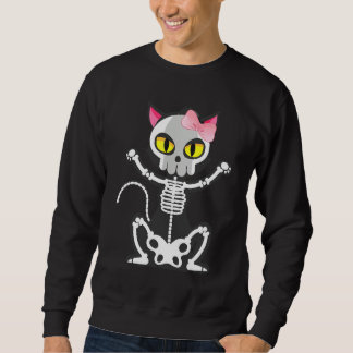 Sudadera Disfraz de gato esqueleto espeluznante de Hallowee