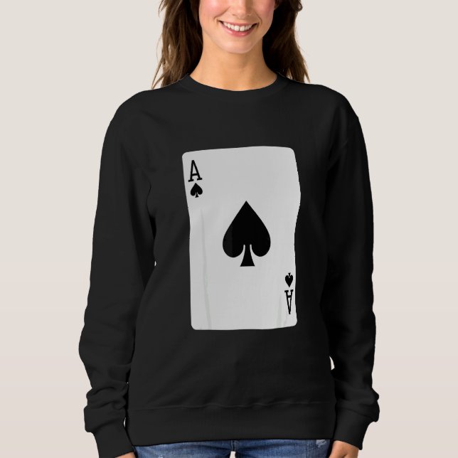 Sudadera disfraz de Halloween carta de póquer Halloween úni (Anverso)