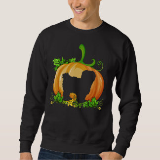 Sudadera Disfraz de Halloween de la calabaza Shih Tzu