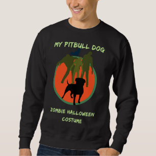 Sudadera Disfraz de Halloween de My Pitbull Dog Zombie