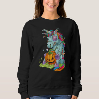 Sudadera Disfraz de Halloween de Unicornio Zombie Zombiecor