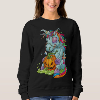 Sudadera Disfraz de Halloween de Unicornio Zombie Zombiecor