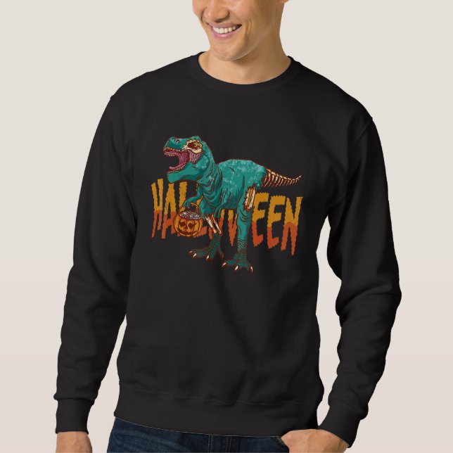 Sudadera Disfraz de Halloween de Zombie Rex para hombres, m (Anverso)