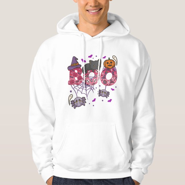 Sudadera Disfraz de Halloween en Boo de Halloween (Anverso)