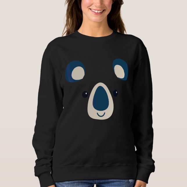 Sudadera disfraz de koala de Halloween simple animal de la  (Anverso)