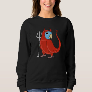 Sudadera Disfraz de loro diablo aterrador I Lorito azul Pre