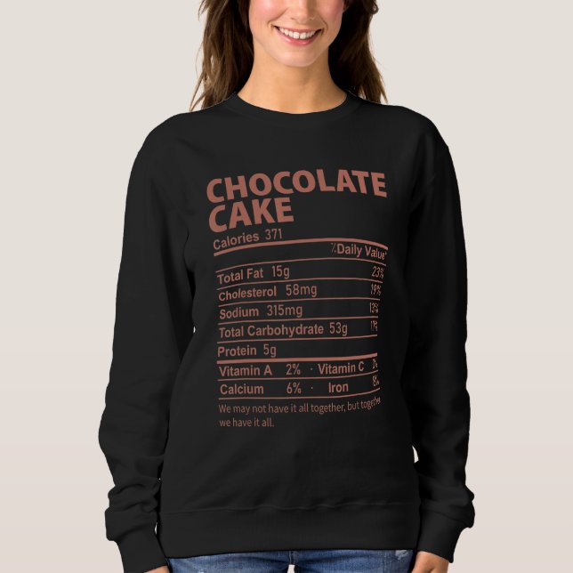 Sudadera Disfraz de pastel de chocolate de Acción de Gracia (Anverso)