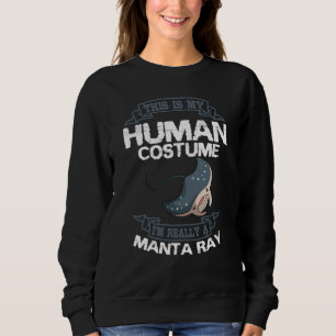 Sudadera Disfraz Humano de Raya Manta Pez Raya Biología Oce