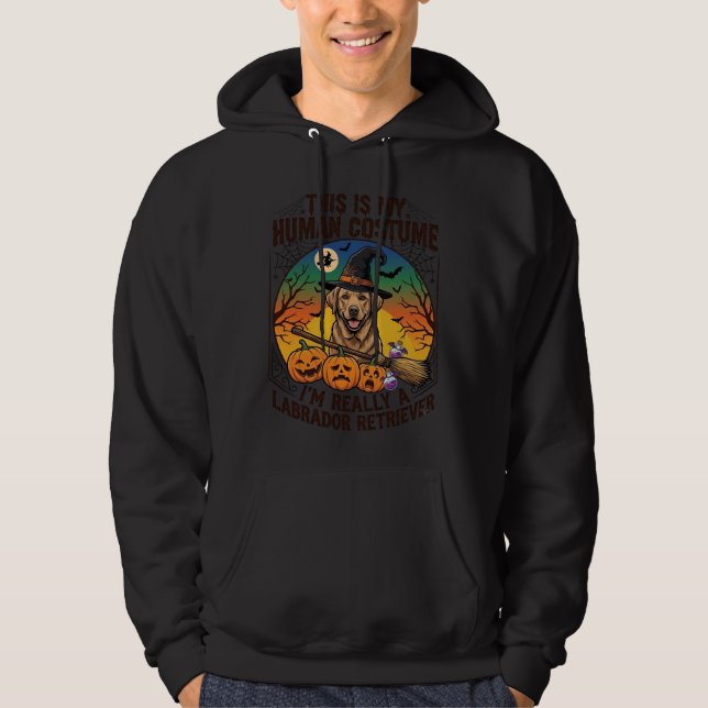 Sudadera Disfraz Humano Labrador Retriever Bruja de Hallowe (Anverso)