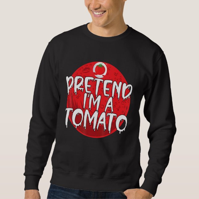 Sudadera Disfraz perezoso de Halloween me presento como un  (Anverso)