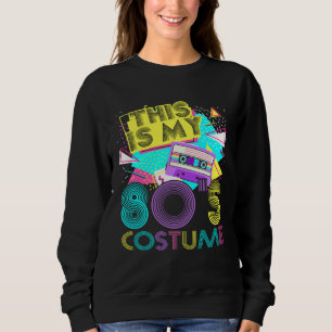 Sudadera Disfraz Retro de Chica de Fiesta de los 80