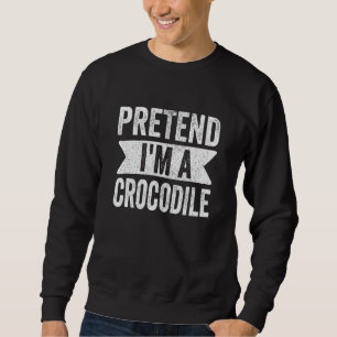 Sudadera Disfrázate De Cocodrilo Perezoso Halloween