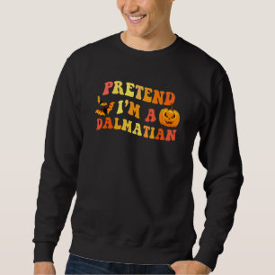 Sudadera Disfrázate de dálmata para Halloween para hombres