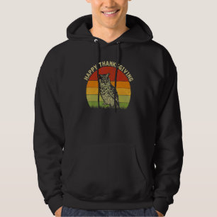 Sudadera Disfruta Acción de Gracias Búho Lindo Traje de Acc