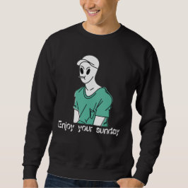 Sudadera Disfruta de tu adolescente negro de domingo