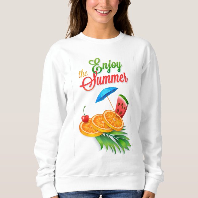 Sudadera Disfruta del verano con frutas (Anverso)