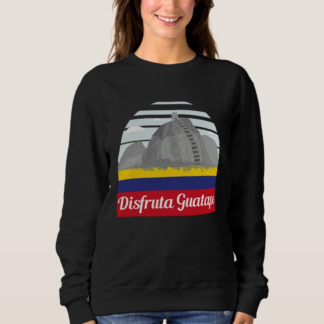 Sudadera Disfruta Guatape Colombia Skyline Silhouette Outli (Anverso)