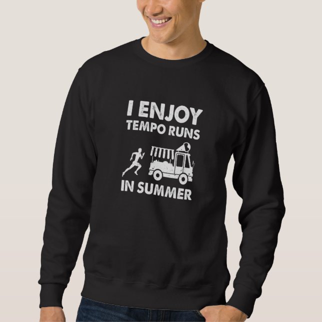 Sudadera Disfruto De Las Corridas De Tempo En La Maratón De (Anverso)