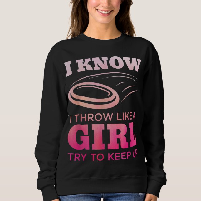Sudadera Disk Golf Chica Funny Disk Golfing Lover Player Gi (Anverso)