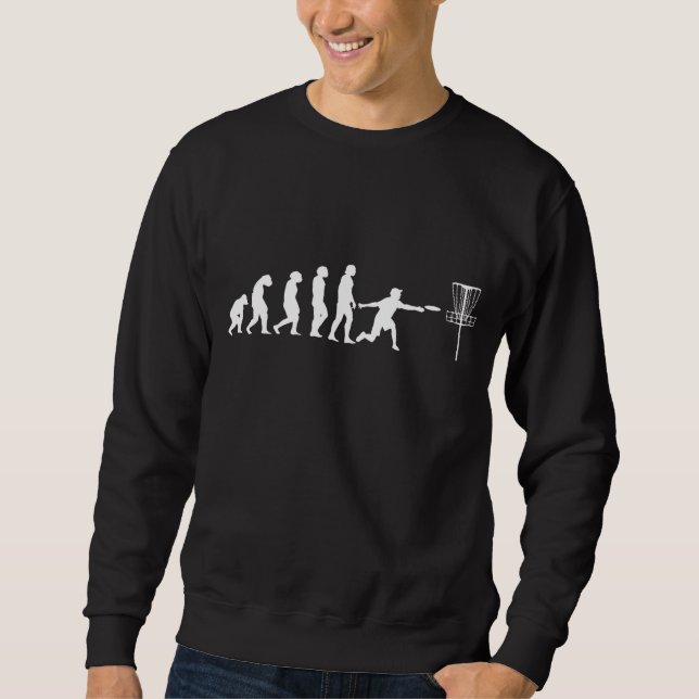 Sudadera Disk Golf Evolution Funny Disk Golf Player Gift (Anverso)