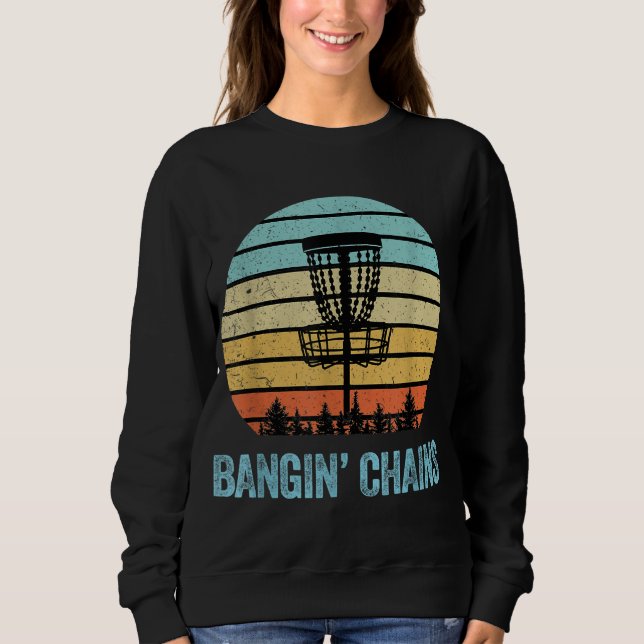 Sudadera Disk Golf Funny Banking Chains Retro Disk Golf Gif (Anverso)