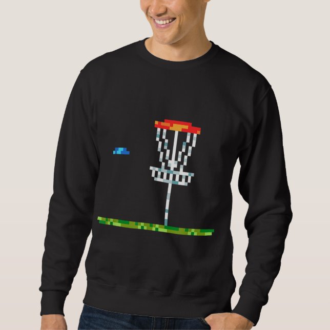 Sudadera Disk Golf Men Disk Golf 8 Bit Basket (Anverso)