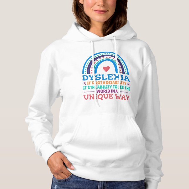 Sudadera Dislexia Conciencia Disléxica (Anverso)
